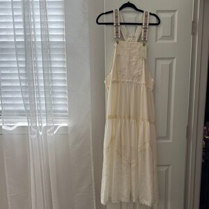 Cream Lace Overall Dress